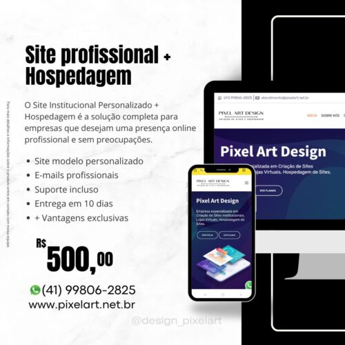 Site Profissional + Hospedagem (Sem Domínio)