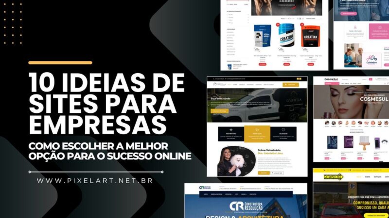 10 Ideias de Sites Profissionais para Diferentes Carreiras