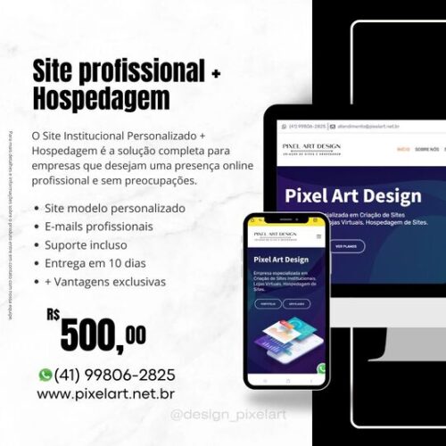 Site Profissional + Hospedagem (Sem Domínio)