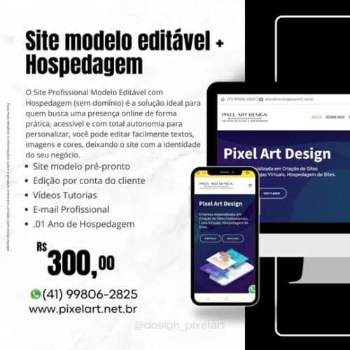 Site Econômico + Hospedagem (Sem Domínio)