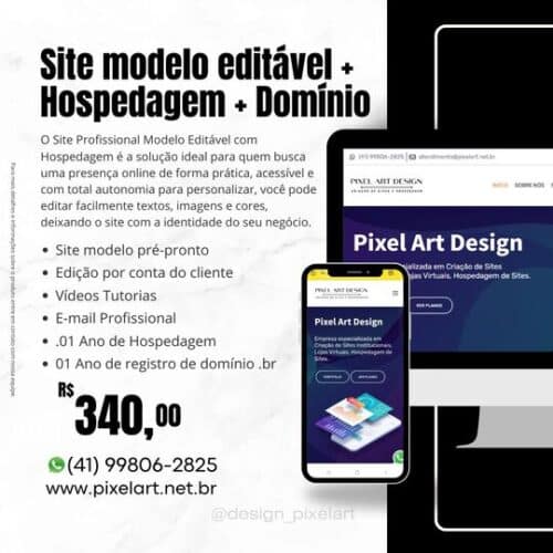 Site Econômico + Hospedagem + Domínio
